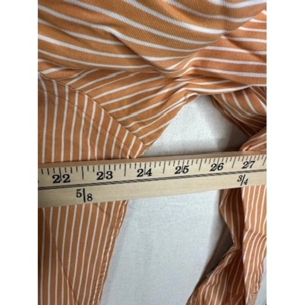Banana Republic Men's Button Down‎ Shirt Orange Striped Size Medium 15-15.5